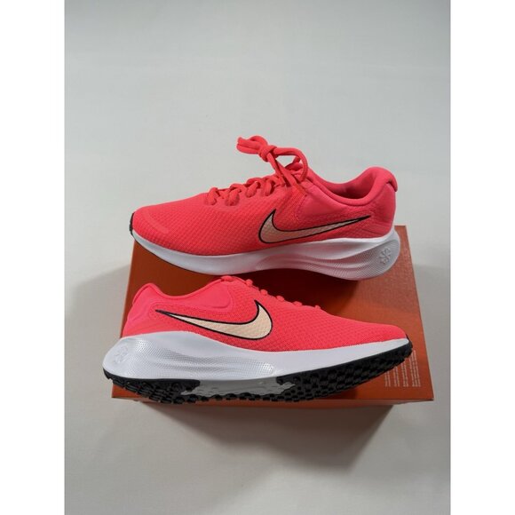 New Women’s Size 8 Hot Punch Nike Revolution 7 Running Shoes FB2208 602 - Picture 4 of 10